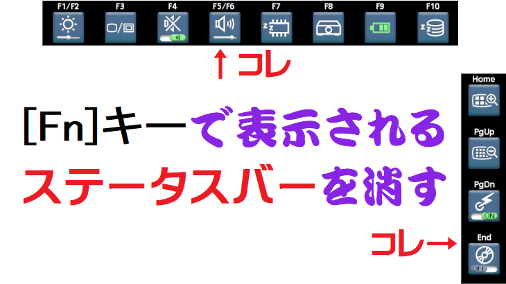 Windows10 レッツノートcf B11で Fn キーのステータスバーを消す方法 Seの良心