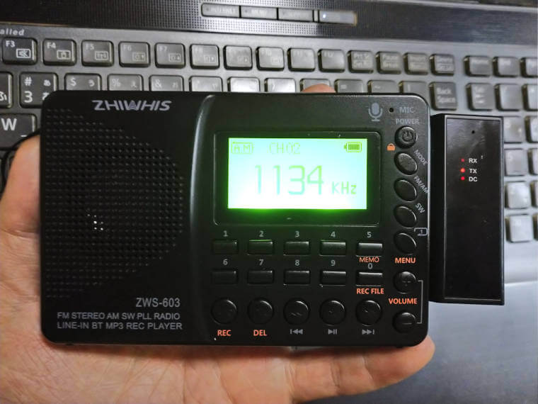 ZWS-603にBluetoothトランスミッター＆レシーバーを接続して使っている